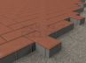 Тротуарная плитка «Кирпичик» красный 200x100x80